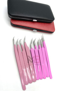 Pinzas Profesionales para Vello Facial, Pinzas de Precisión de Acero Inoxidable para Depilación de Cejas y Aplicación de Pestañas - Product Image 1