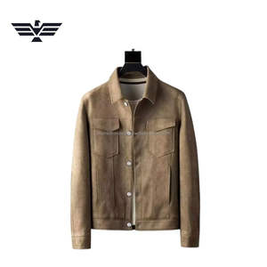 Chaqueta Casual de Gamuza para Hombre, Diseño Único, Cierre de Botones, Estilo Vintage, Invierno - Product Image 4