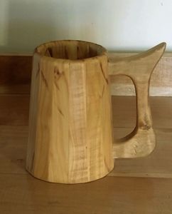 Rustic Wooden Mug Handmade Solid Wood Coffee Mug Natural Finish Eco Friendly Drinking Mug for Daily Use - Product Image 2