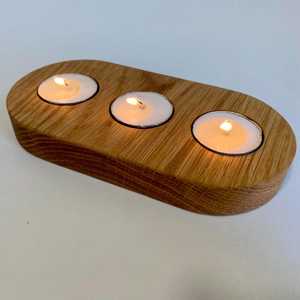 Wooden Candle <b>Holder</b> for Pillar Votive <b>Tealight</b> Candles Handmade Rustic Decorative Stand Home Interior Wedding Party Table Decor - Product Image 1