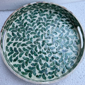 Vietnam <b>Mother</b> Of Pearl Inlay Rattan Tray Set For Holiday Gift <b>Hampers</b> And Enhancing Coffee Shop Serving Style - Product Image 3