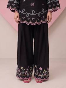 Women Embroidered Roman Chanderi Quick Dry Loose Fit Salwar Kameez Pakistani <b>Indian</b> Suit Floor-Length Long Sleeve <b>Kurta</b> Set - Product Image 6