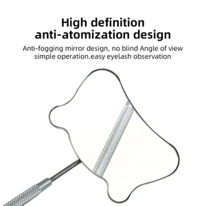 Fashionable Small Eyelash Packaging Mirror New Design with Colored Handle Stainless Steel Electroplating Lashes & <b>Tools</b> - Product Image 5