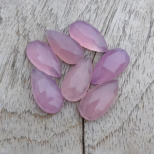 Pierre précieuse naturelle calibrée en forme de poire, lavande chalcédoine AAA+, pour la fabrication de bijoux - Product Image 6