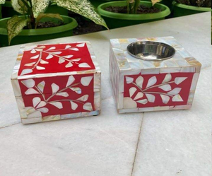 Caja de incienso de nácar hecha a mano con quemador, a precio de mayoreo, para regalos de Ramadán y Eid, por blossom craft - Product Image 4