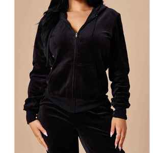 Tissu de qualité supérieure et à séchage rapide, taille standard, respirant, ensemble de survêtement en velours deux pièces avec taille élastique - Product Image 4