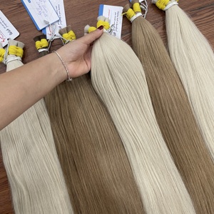 Cabello humano vietnamita natural liso de muy alta calidad, extensiones de cabello en colores variados, longitud completa, disponible ahora. - Product Image 1