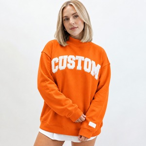 Sweat-shirt à col montant pour femme, design OEM de haute qualité, coupe ample et décontractée, manches longues, en tissu polaire doux et coton. - Product Image 3