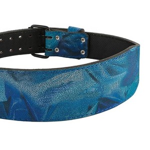 Custom Logo Cowhide Leather Power Weight Lifting Belt for Gym Competition Grade Cowhide Powerlifting Belts - Product Image 5