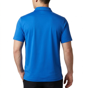 Men Solid Short Sleeve Cotton Shirt OEM Custom Printed Embroidered Logo Breathable Knitted Gothic Streetwear <b>Top</b> - Product Image 4