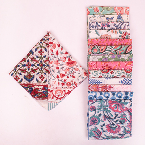 Block Printed Breathable Eco-Friendly Cotton Bandana Scarf Lightweight Floral <b>Wrap</b> Bohemian <b>Head</b> <b>Wrap</b> for Four Seasons - Product Image 5