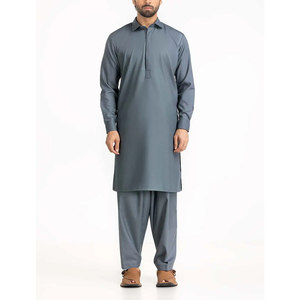 Shalwar Kameez classique pour homme, en coton mélangé doux, tenue traditionnelle confortable pour la prière, les festivals et le quotidien. - Product Image 1