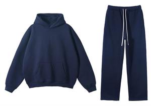 Ensemble de survêtement sport personnalisé en coton de haute qualité 430g pour homme, collection automne, sweat à capuche et pantalon de jogging unisexe - Product Image 2
