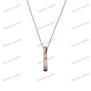 Collar con colgante de circón clásico Simple de Plata de Ley 925 de alta calidad, regalo de aniversario ligero hipoalergénico para mujer - Product Image 2