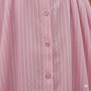 Robe Midi Évasée Sans Manches Rayée pour Femme, Style Coréen Empire Waist Romantique, Respirante et Lavable, Collection Été Unity Luxure - Product Image 5