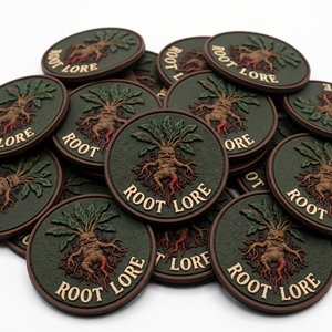 Fabricant direct Patch 3D en PVC, emblème rond en caoutchouc souple motif mortier pilon et moulin à herbes pour tablier de chef, uniforme, sac, casquette - Product Image 3