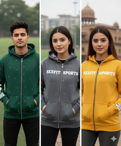 เสื้อฮู้ดพิมพ์ลายดอกไม้ REXFIT SPORTS ผ้าฝ้าย 100% เสื้อฮู้ดผู้ชาย ดีไซน์เนอร์ลำลอง ซิปสีชมพูฟอกสี - Product Image 6