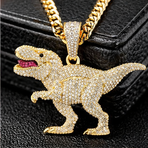 SHRAMAN DIAMOND Pendentif Dinosaure Personnalisé Hip Hop en Argent 925 Plaqué Rhodium avec Moissanite, Style Classique, Breloque Bling pour Fête - Product Image 2