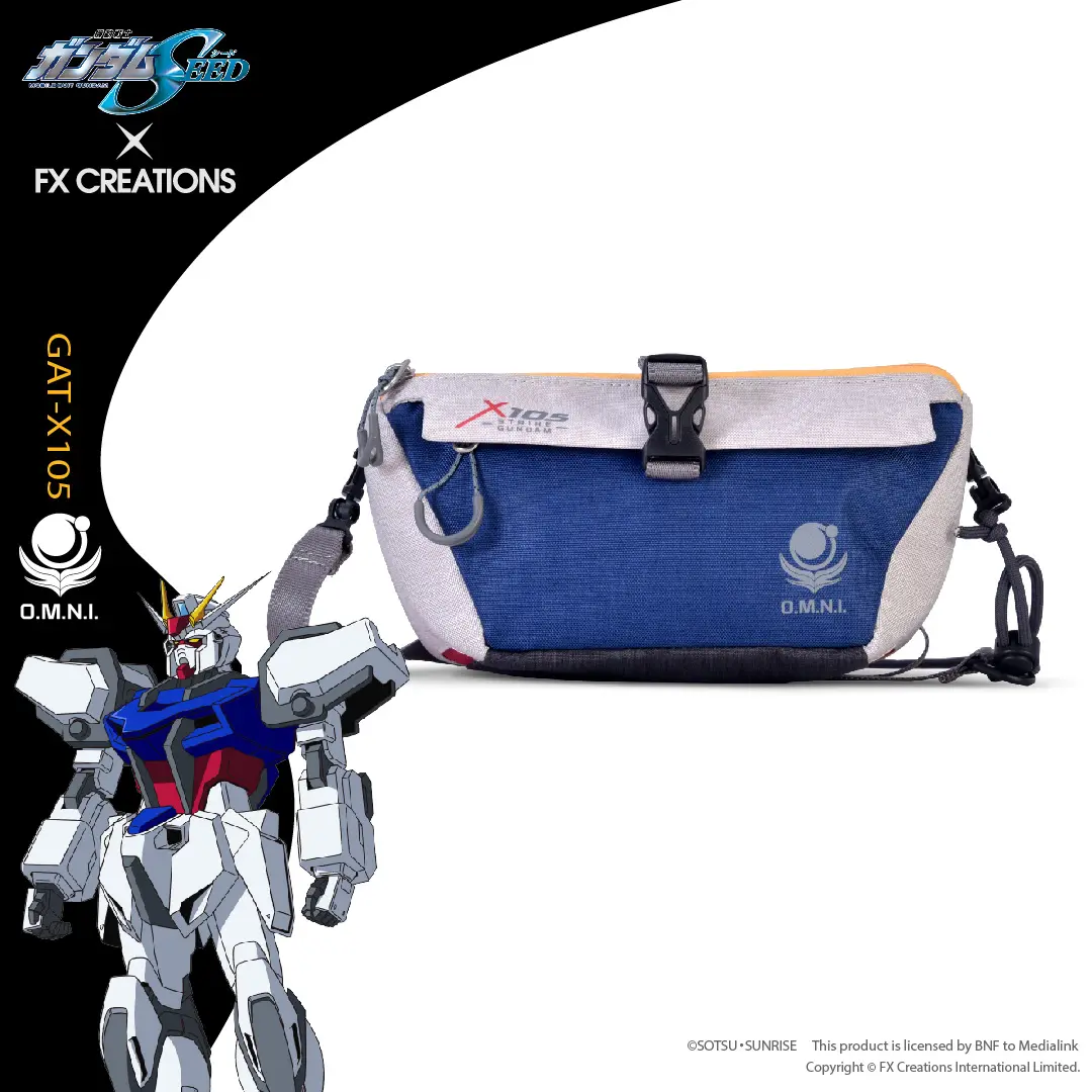 In Voorraad Beste Kwaliteit Zwart Polyester Crossbody Riem Heuptas Gundam Seed Strike Casual Actiefiguren Voor Unisex