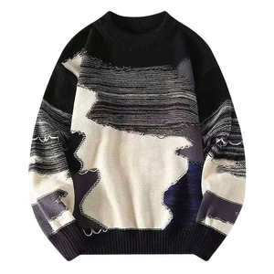 Pull en tricot à col rond pour homme, en coton doux, décontracté, pour la mode urbaine moderne et le confort quotidien - Product Image 6