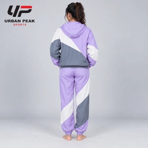 Custom <b>Women</b> <b>Windbreaker</b> Tracksuit With Contrast Color Panels Personalized Artwork And Comfortable Athletic Construction - Product Image 3