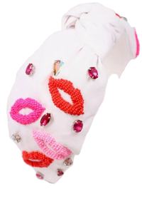 Beautiful Design embroidery Multi-colour Knotted Wide Edge Beaded <b>headband</b> <b>for</b> <b>women</b> and Girls from India - Product Image 6