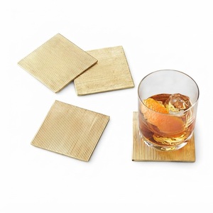 Hammered Metal <b>Coasters</b> Set With Holder <b>Silver</b> Matt Finish Stainless Steel Round Drink <b>Coasters</b> For Restaurant Bar Table Decor - Product Image 6