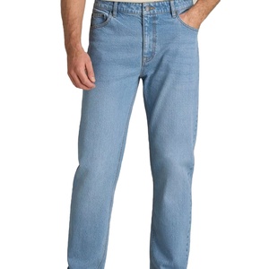 Jean en denim droit décontracté taille basse respirant tricoté écologique séchage rapide léger pour l'été - Product Image 1