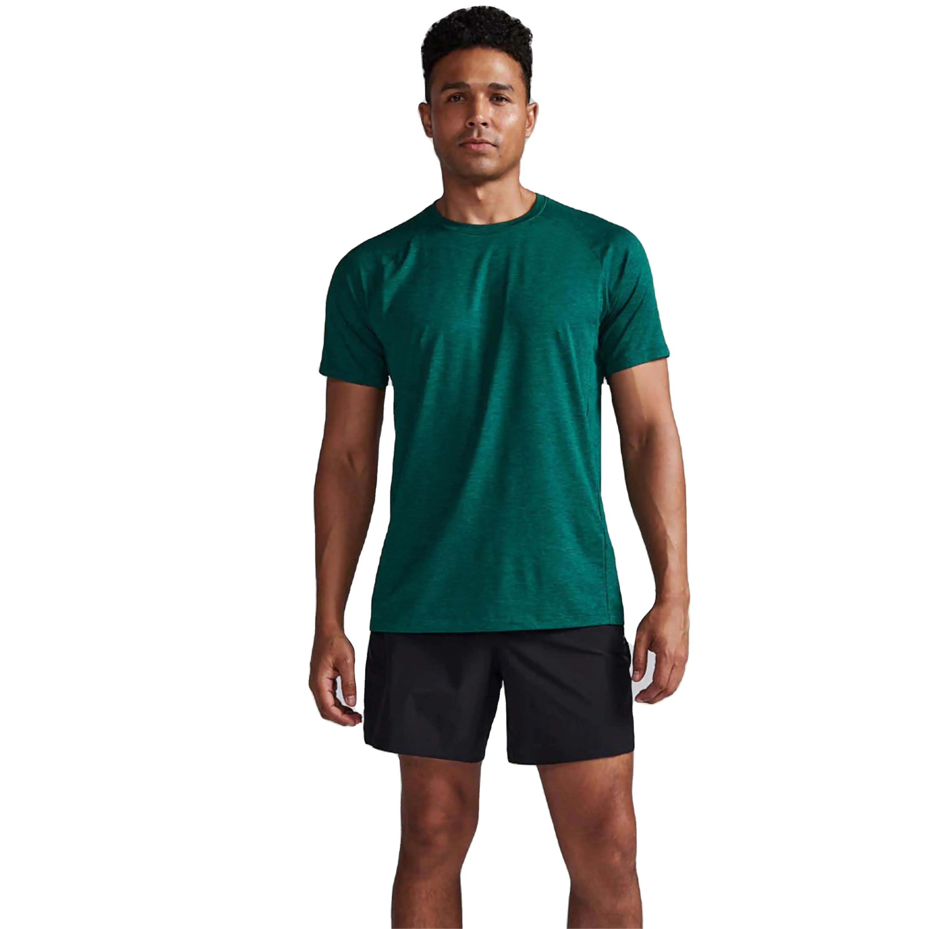 Haut à manches courtes de sport serré personnalisé t-shirt d'entraînement vêtements de Fitness t-shirt de Sport de gymnastique respirant à séchage rapide extensible pour hommes