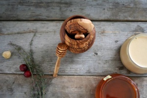 Reusable Wooden Honey Dipper with Long Handle Eco-Friendly Classic Design Mirror Polish for <b>Camping</b> Cafe & Home Use - Product Image 3