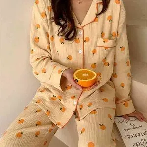 Conjunto de Pijama de 2 Piezas de Algodón Suave para Mujer, Ropa de Dormir de Verano, Ropa de Casa Cómoda - Product Image 2