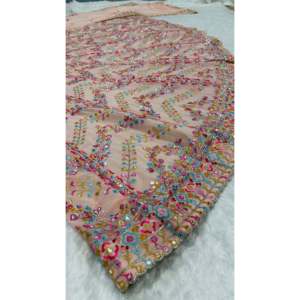 Designer Wedding Apparel Beautiful Lehenga Choli with Intricate Paper Mirror Zari Thread Work - Product Image 3