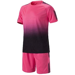 High Quiltay Fútbol Jersey Trajes Cuello en V Camiseta de manga corta y pantalones cortos Conjunto Niños Deportes Equipo Uniforme de entrenamiento - Product Image 1