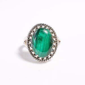 Natural Malachite Gemstone 925 Sterling Silver <b>Men</b>’s <b>Ring</b> Handmade Green <b>Stone</b> Statement <b>Ring</b> Wholesale Jewelry - Product Image 3