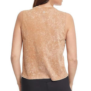 Camisetas sin mangas para mujer, chaleco deportivo de algodón, camiseta de gimnasio personalizada para mujer, informal, de verano, servicio personalizado OEM - Product Image 3