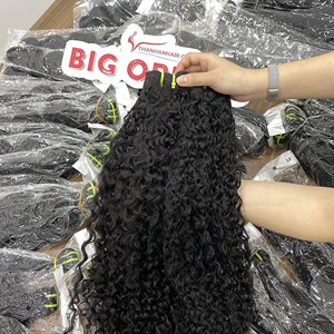 Super sale Black Steam Pixie Curly Raw Hair Bundle Weft Hair Extensions No Shedding No <b>Tangles</b> - Product Image 3