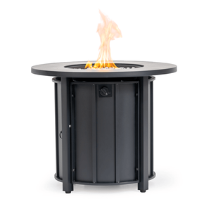 Tavolo con Braciere a Gas Propano da 30 Pollici, 50000 BTU, Braciere Rotondo in Acciaio con Finitura Effetto Legno in Ceramica per Patio, Terrazza e Giardino - Product Image 5