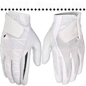 Gant de golf DARIB IMPEX pour droitier, en tissu blanc, coupe-vent, antidérapant, fermeture auto-agrippante, pour homme, gaufré - Product Image 4
