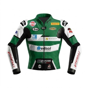Lorenzo Baldassarri Motorbike MotoCP Cowhide Leather Track Riding/Racing Made To Hump <b>Men's</b> <b>Biker</b> <b>Jacket</b>/Chaqueta CE Protector - Product Image 1
