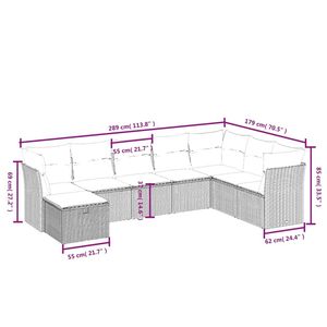 Ensemble de canapés modulaires de jardin en polyrotin beige, meubles de patio élégants pour la vie en plein air - Product Image 4