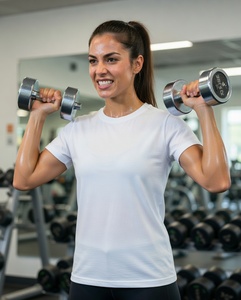 T-shirts en satin personnalisés pour hommes, col en V, séchage rapide, respirants, pour la musculation, la gym, le fitness, la musculation, OEM, vente en gros - Product Image 3