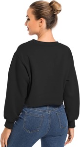 Sweat-shirt court sportif pour femme, léger et doux, à manches longues, parfait pour la salle de sport, le yoga, la course à pied ou les tenues décontractées - Product Image 5