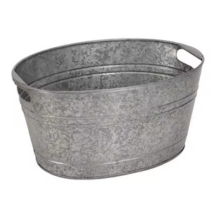 Wedding Metal Ice Beverage Tub Stainless Steel Party Cooler <b>Bucket</b> Wine Beer Chiller Tub Party Use - Product Image 3