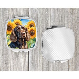 Boykin Spaniel Sunflowers Compact Travel Makeup <b>Mirror</b> Handheld Folding <b>Pocket</b> Decorative <b>Mirror</b> for Women and Girls Gift - Product Image 4