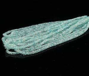 Cuentas Rondelle facetadas de Aguamarina azul AAA, piedras preciosas naturales de 6mm y 16 pulgadas para la fabricación de joyas minimalistas - Product Image 2