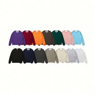 H5407 Nuevas Llegadas, Sudaderas Personalizadas al por Mayor, Sudaderas de Cuello Redondo de Color Sólido, Mezcla de Algodón de 380g, para Hombre y Mujer - Product Image 2