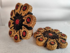Posavasos de Mimbre Estilo Boho con Diseño Floral, Tapete Decorativo para Mesa de Té, Centro de Mesa para Café y Decoración de Mesa de Comedor - Product Image 2