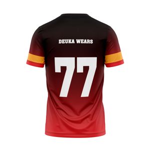 เสื้อบาสเก็ตบอลแขนสั้นแบบยืดพิมพ์ลาย OEM ผ้าโพลีเอสเตอร์ผสมสแปนเด็กซ์ เสื้อวอร์มอัพทีมแบบสั่งทำ ขายส่ง - Product Image 2