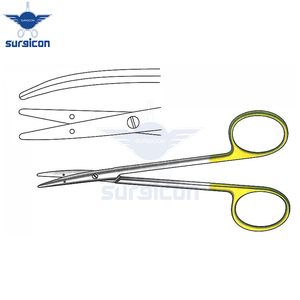 Tijeras Quirúrgicas Littler de 12 cm (4-3/4 Pulgadas), Curvas, Doradas, con Hojas de Corte de Precisión - Product Image 4