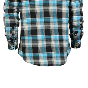 High Quality Men's Full Sleeve Solid Flannel <b>Shirt</b> Formal 100% Cotton Woven Stand Collar <b>Quilted</b> Lined 140g - Product Image 4